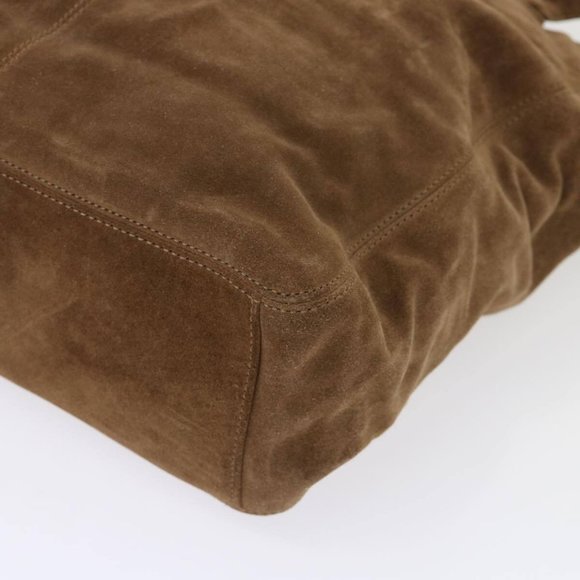 CHANEL Tote Bag Suede Brown CC Auth - Picture 10 of 15